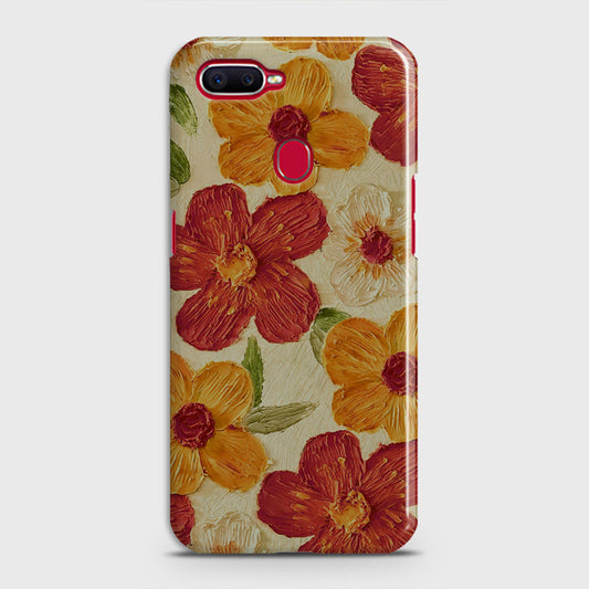Oppo F9 Cover - Floral Series - Design 6 - Red & Orange - Matte Finish - Snap On Hard Case with LifeTime Colors Guarantee