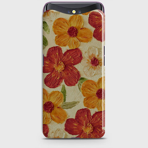 Oppo Find X Cover - Floral Series - Design 6 - Red & Orange - Matte Finish - Snap On Hard Case with LifeTime Colors Guarantee