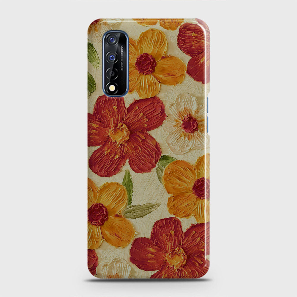 Realme Narzo 30 Cover - Floral Series - Design 6 - Red & Orange - Matte Finish - Snap On Hard Case with LifeTime Colors Guarantee