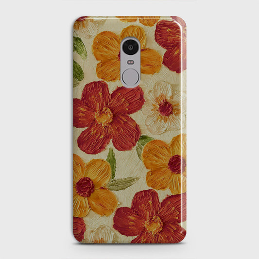 Xiaomi Redmi Note 4 / 4X Cover - Floral Series - Design 6 - Red & Orange - Matte Finish - Snap On Hard Case with LifeTime Colors Guarantee