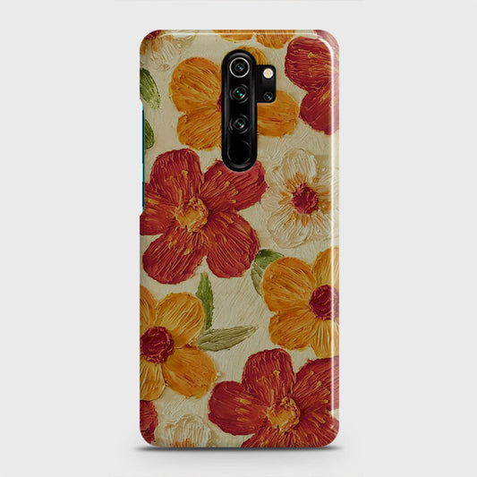 Xiaomi Redmi Note 8 Pro Cover - Floral Series - Design 6 - Red & Orange - Matte Finish - Snap On Hard Case with LifeTime Colors Guarantee