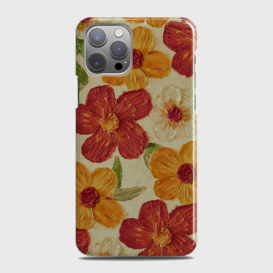 iPhone 12 Pro Max Cover - Floral Series - Design 6 - Red & Orange - Matte Finish - Snap On Hard Case with LifeTime Colors Guarantee