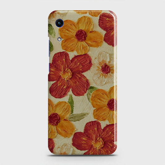 Honor 8A Without Sensor Cut Cover - Floral Series - Design 6 - Red & Orange - Matte Finish - Snap On Hard Case with LifeTime Colors Guarantee