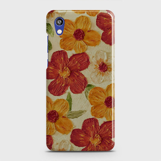 Honor 8S Cover - Floral Series - Design 6 - Red & Orange - Matte Finish - Snap On Hard Case with LifeTime Colors Guarantee