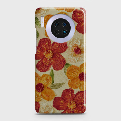 Huawei Mate 30 Cover - Floral Series - Design 6 - Red & Orange - Matte Finish - Snap On Hard Case with LifeTime Colors Guarantee