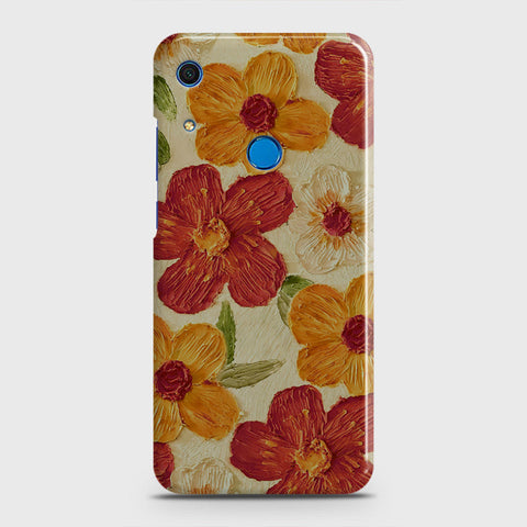 Huawei Y6s 2019 Cover - Floral Series - Design 6 - Red & Orange - Matte Finish - Snap On Hard Case with LifeTime Colors Guarantee