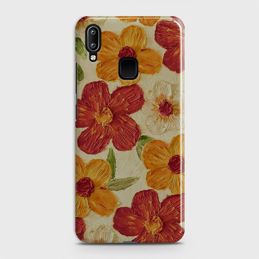 Vivo Y91 Cover - Floral Series - Design 6 - Red & Orange - Matte Finish - Snap On Hard Case with LifeTime Colors Guarantee