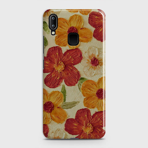 Vivo Y91 Cover - Floral Series - Design 6 - Red & Orange - Matte Finish - Snap On Hard Case with LifeTime Colors Guarantee