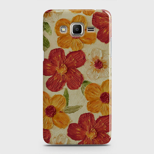 Samsung Galaxy J7 Core Cover - Floral Series - Design 6 - Red & Orange - Matte Finish - Snap On Hard Case with LifeTime Colors Guarantee