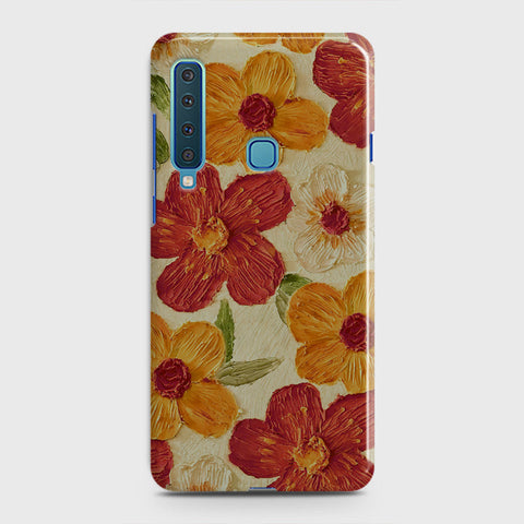 Samsung Galaxy A9 2018 Cover - Floral Series - Design 6 - Red & Orange - Matte Finish - Snap On Hard Case with LifeTime Colors Guarantee