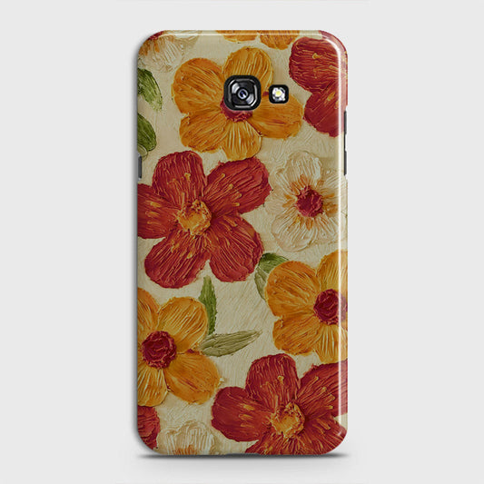 Samsung Galaxy A5 2017 Cover - Floral Series - Design 6 - Red & Orange - Matte Finish - Snap On Hard Case with LifeTime Colors Guarantee