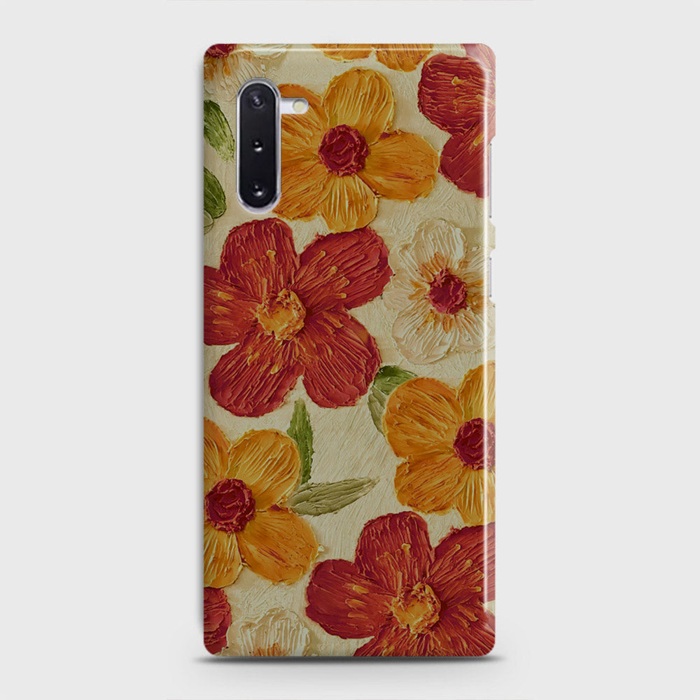 Samsung Galaxy Note 10 Cover - Floral Series - Design 6 - Red & Orange - Matte Finish - Snap On Hard Case with LifeTime Colors Guarantee (Fast Delivery) (A)