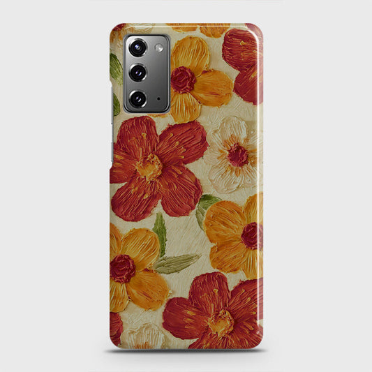 Samsung Galaxy Note 20 Cover - Floral Series - Design 6 - Red & Orange - Matte Finish - Snap On Hard Case with LifeTime Colors Guarantee