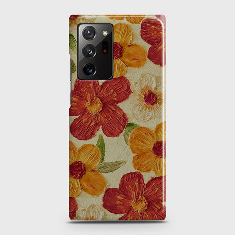 Samsung Galaxy Note 20 Ultra Cover - Floral Series - Design 6 - Red & Orange - Matte Finish - Snap On Hard Case with LifeTime Colors Guarantee