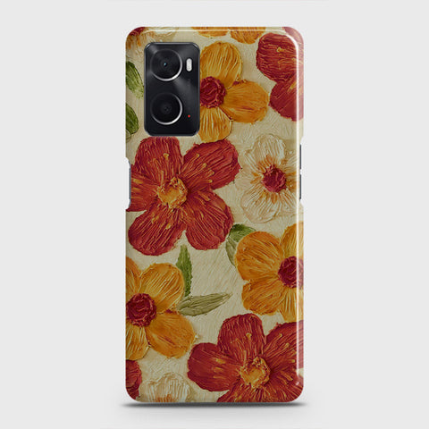 Oppo A36 Cover - Floral Series - Design 6 - Red & Orange - Matte Finish - Snap On Hard Case with LifeTime Colors Guarantee