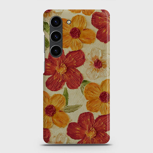 Samsung Galaxy S23 Cover - Floral Series - Design 6 - Red & Orange - Matte Finish - Snap On Hard Case with LifeTime Colors Guarantee