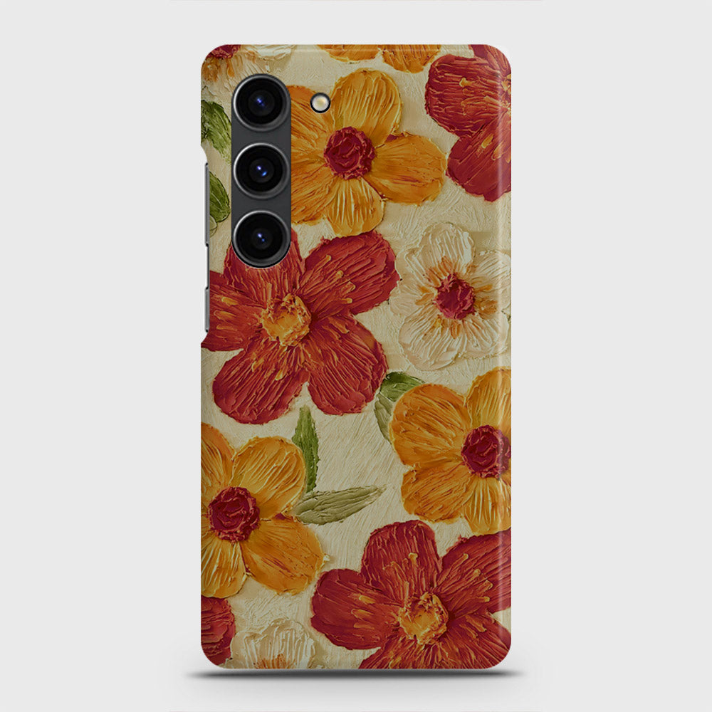 Samsung Galaxy S23 Plus Cover - Floral Series - Design 6 - Red & Orange - Matte Finish - Snap On Hard Case with LifeTime Colors Guarantee