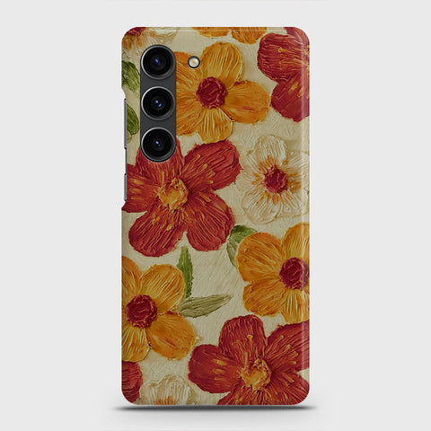 Samsung Galaxy S23 Plus Cover - Floral Series - Design 6 - Red & Orange - Matte Finish - Snap On Hard Case with LifeTime Colors Guarantee