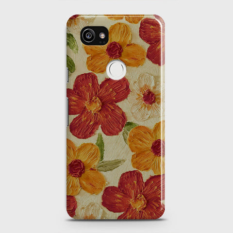 Google Pixel 2 XL Cover - Floral Series - Design 6 - Red & Orange - Matte Finish - Snap On Hard Case with LifeTime Colors Guarantee