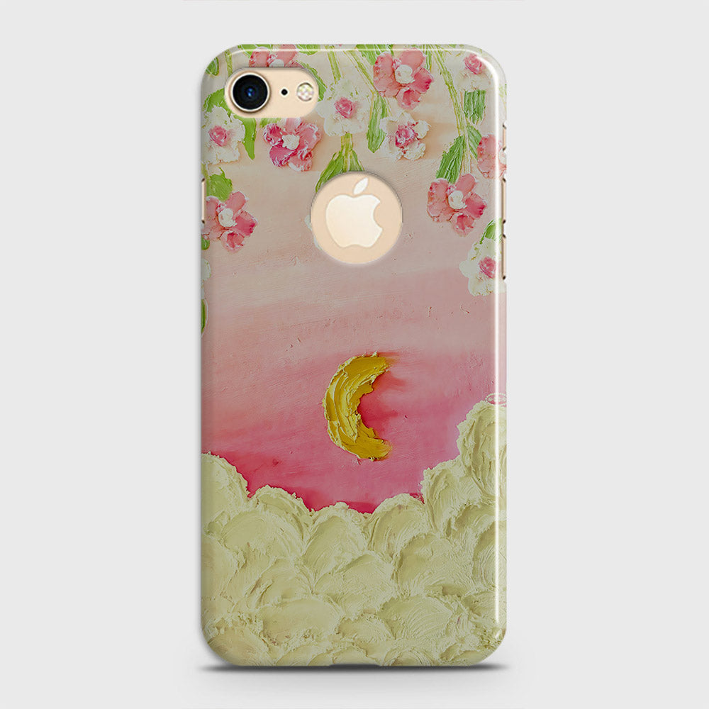 iPhone 7 Cover - Floral Series - Design 7 - Pink & Yellow - Matte Finish - Snap On Hard Case with LifeTime Colors Guarantee