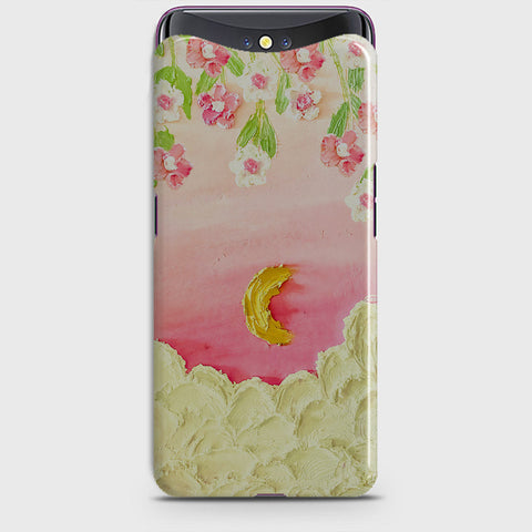 Oppo Find X Cover - Floral Series - Design 7 - Pink & Yellow - Matte Finish - Snap On Hard Case with LifeTime Colors Guarantee