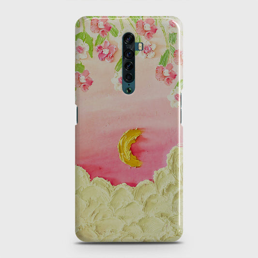 Oppo Reno 2 Cover - Floral Series - Design 7 - Pink & Yellow - Matte Finish - Snap On Hard Case with LifeTime Colors Guarantee