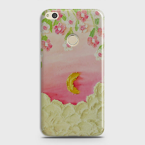 Huawei Honor 8C Cover - Floral Series - Design 7 - Pink & Yellow - Matte Finish - Snap On Hard Case with LifeTime Colors Guarantee