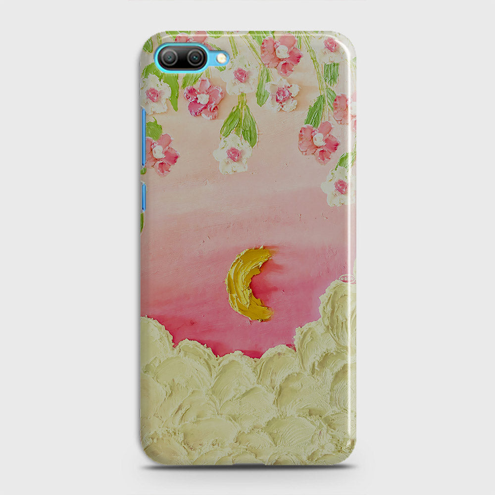 Huawei Honor 10 Lite Cover - Floral Series - Design 7 - Pink & Yellow - Matte Finish - Snap On Hard Case with LifeTime Colors Guarantee