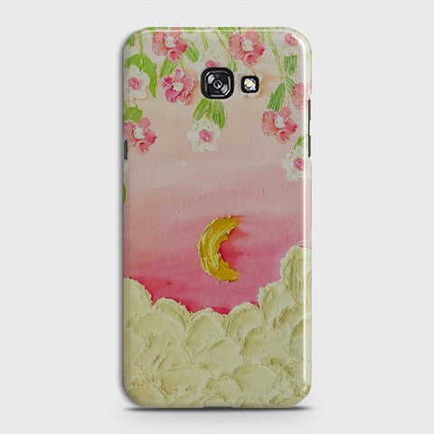 Samsung Galaxy A3 2017 Cover - Floral Series - Design 7 - Pink & Yellow - Matte Finish - Snap On Hard Case with LifeTime Colors Guarantee