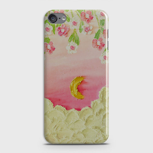 iPod Touch 6 Cover - Floral Series - Design 7 - Pink & Yellow - Matte Finish - Snap On Hard Case with LifeTime Colors Guarantee