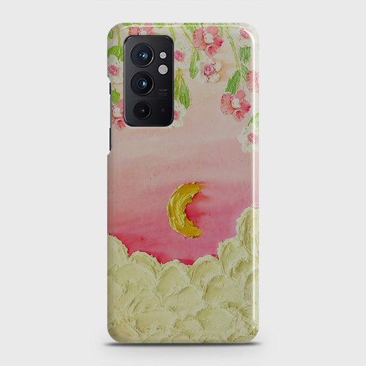 OnePlus 9RT 5G Cover - Floral Series - Design 7 - Pink & Yellow - Matte Finish - Snap On Hard Case with LifeTime Colors Guarantee