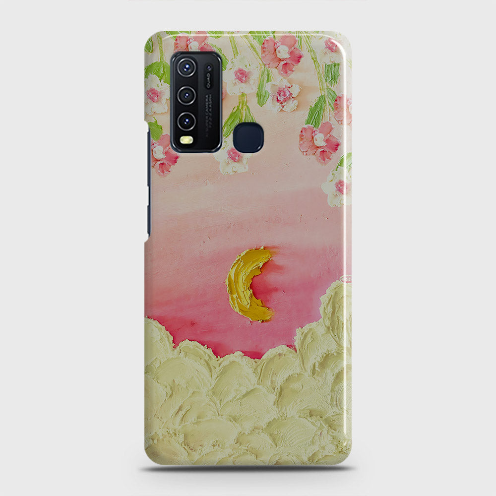 Vivo Y50  Cover - Floral Series - Design 7 - Pink & Yellow - Matte Finish - Snap On Hard Case with LifeTime Colors Guarantee