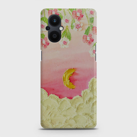 Oppo F21 Pro 5G Cover - Floral Series - Design 7 - Pink & Yellow - Matte Finish - Snap On Hard Case with LifeTime Colors Guarantee