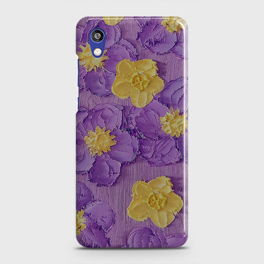 Honor 8S Cover - Floral Series - Design 8 - Purple & Yellow - Matte Finish - Snap On Hard Case with LifeTime Colors Guarantee