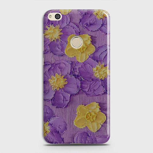 Huawei Nova Lite Cover - Floral Series - Design 8 - Purple & Yellow - Matte Finish - Snap On Hard Case with LifeTime Colors Guarantee