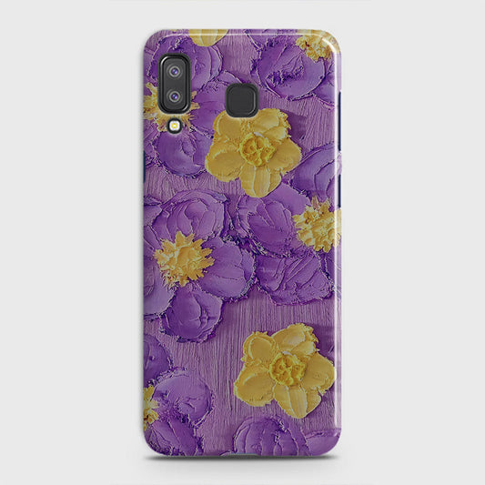 Samsung Galaxy A8 Star Cover - Floral Series - Design 8 - Purple & Yellow - Matte Finish - Snap On Hard Case with LifeTime Colors Guarantee