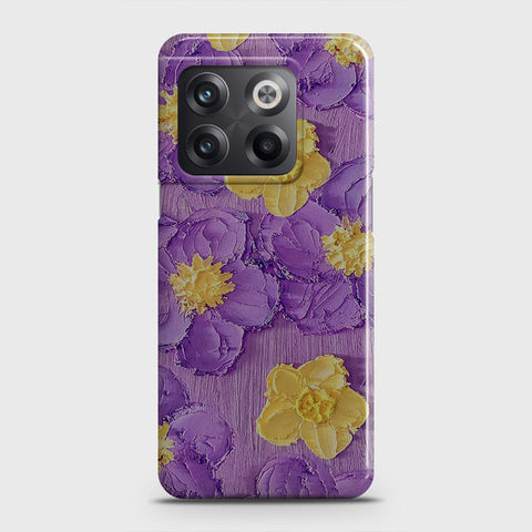 OnePlus Ace Pro Cover - Floral Series - Design 8 - Purple & Yellow - Matte Finish - Snap On Hard Case with LifeTime Colors Guarantee