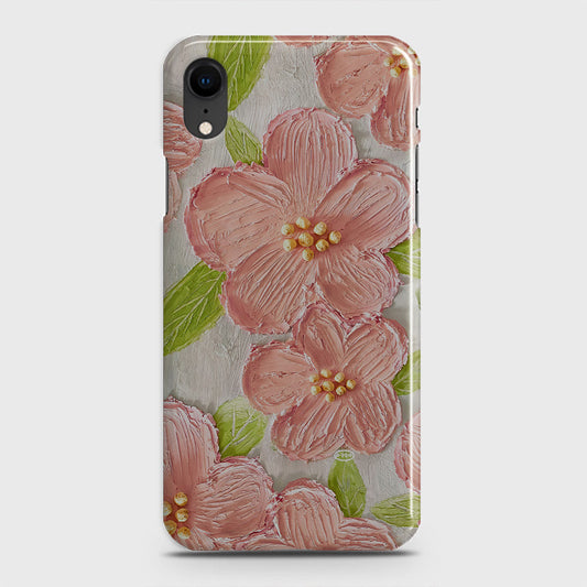 iPhone XR Cover - Floral Series - Design 9 - Pink & Green - Matte Finish - Snap On Hard Case with LifeTime Colors Guarantee