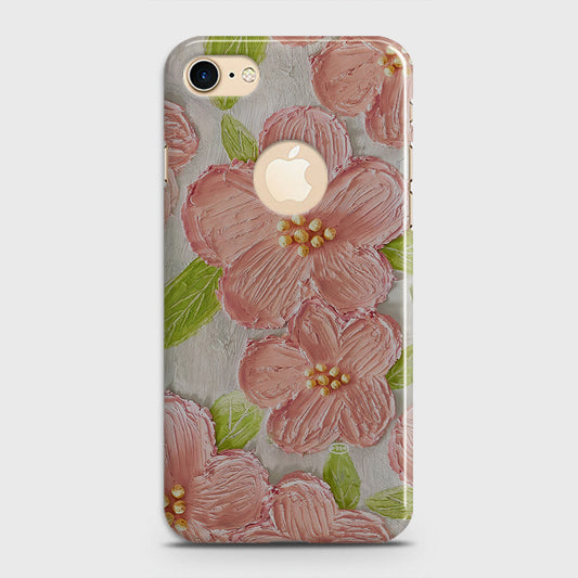 iPhone 8 Cover - Floral Series - Design 9 - Pink & Green - Matte Finish - Snap On Hard Case with LifeTime Colors Guarantee