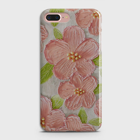 iPhone 8 Plus Cover - Floral Series - Design 9 - Pink & Green - Matte Finish - Snap On Hard Case with LifeTime Colors Guarantee