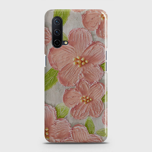 OnePlus Nord CE 5G  Cover - Floral Series - Design 9 - Pink & Green - Matte Finish - Snap On Hard Case with LifeTime Colors Guarantee