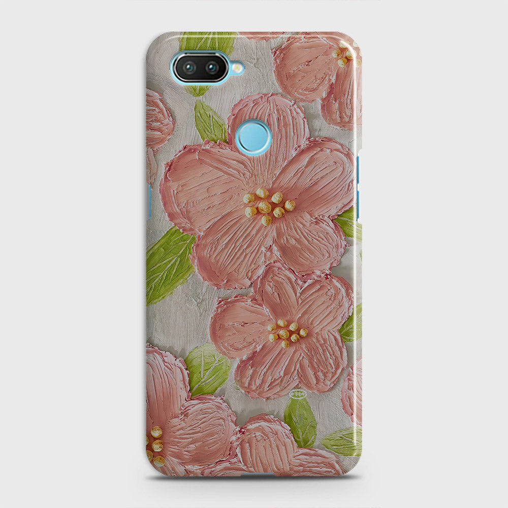 Oppo A5 with Sensor Cut Cover - Floral Series - Design 9 - Pink & Green - Matte Finish - Snap On Hard Case with LifeTime Colors Guarantee