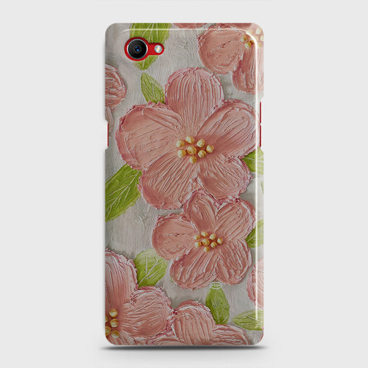 Oppo F7 Youth Cover - Floral Series - Design 9 - Pink & Green - Matte Finish - Snap On Hard Case with LifeTime Colors Guarantee