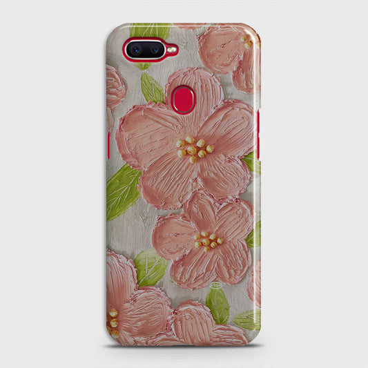 Oppo F9 Pro Cover - Floral Series - Design 9 - Pink & Green - Matte Finish - Snap On Hard Case with LifeTime Colors Guarantee