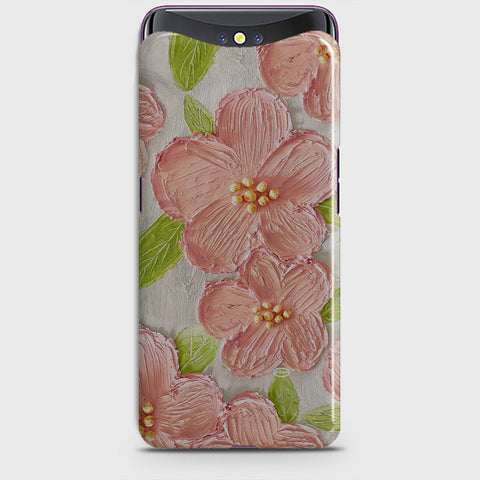 Oppo Find X Cover - Floral Series - Design 9 - Pink & Green - Matte Finish - Snap On Hard Case with LifeTime Colors Guarantee