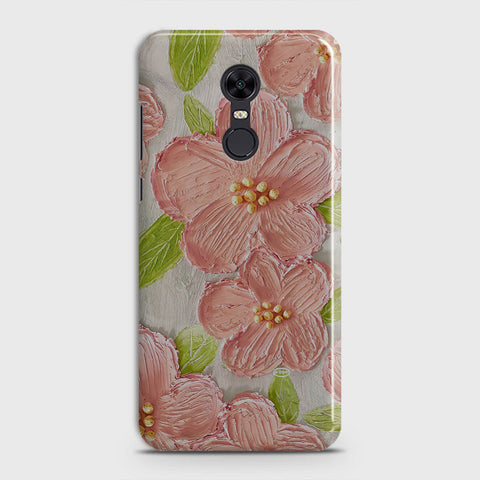 Redmi 5 Plus  Cover - Floral Series - Design 8 - Purple & Yellow - Matte Finish - Snap On Hard Case with LifeTime Colors Guarantee