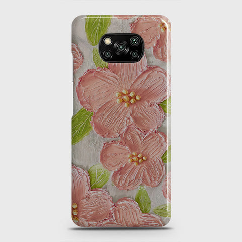 Xiaomi Poco X3 Pro Cover - Floral Series - Design 8 - Purple & Yellow - Matte Finish - Snap On Hard Case with LifeTime Colors Guarantee