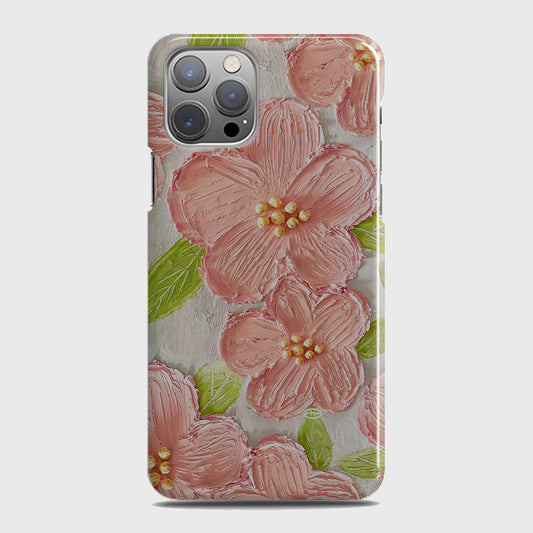 iPhone 12 Pro Max Cover - Floral Series - Design 9 - Pink & Green - Matte Finish - Snap On Hard Case with LifeTime Colors Guarantee