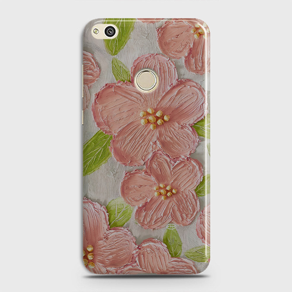 Huawei Honor 8C Cover - Floral Series - Design 9 - Pink & Green - Matte Finish - Snap On Hard Case with LifeTime Colors Guarantee