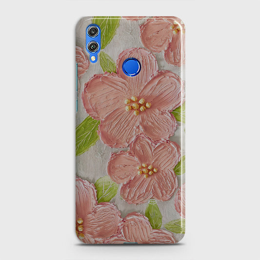 Huawei Honor 8X Cover - Floral Series - Design 9 - Pink & Green - Matte Finish - Snap On Hard Case with LifeTime Colors Guarantee